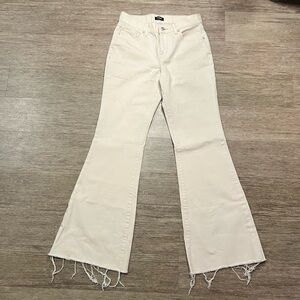 Express Denim 70’s Flare Raw Hem Jeans